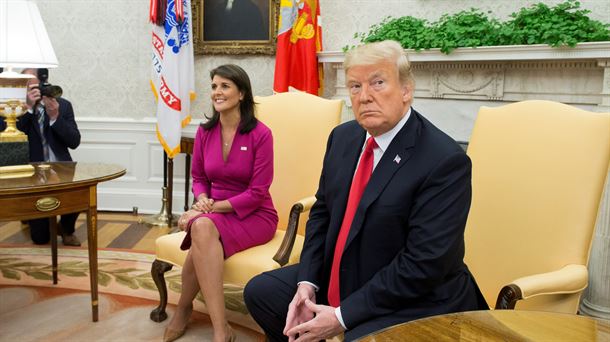 Nikki Haley y Donald Trump. Foto: EFE