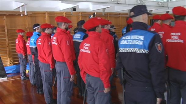 Policía Foral y municipales de Navarra en Arkaute
