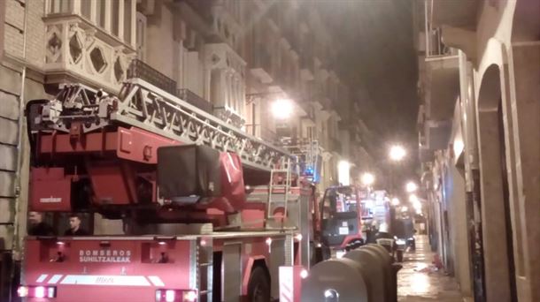 Imagen del incendio. Foto: Bomberos de Navarra