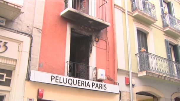 Piso incendiado en el Casco Viejo pamplonés