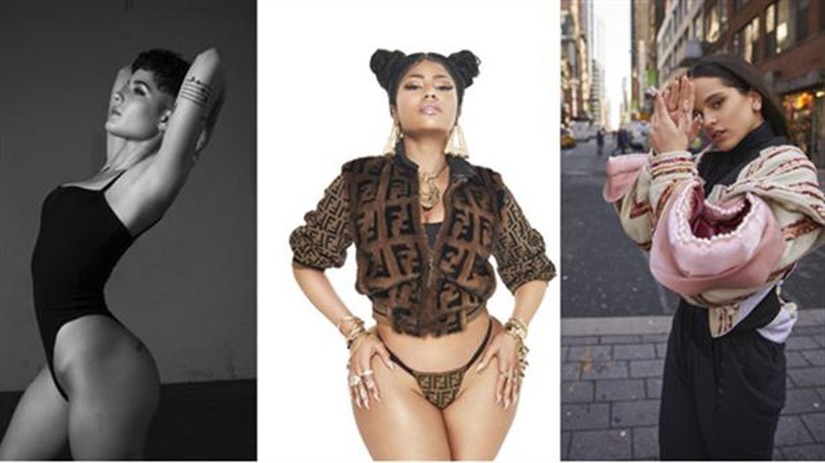 Nicki Minaj, Halsey eta Rosalia. Argazkia: MTV