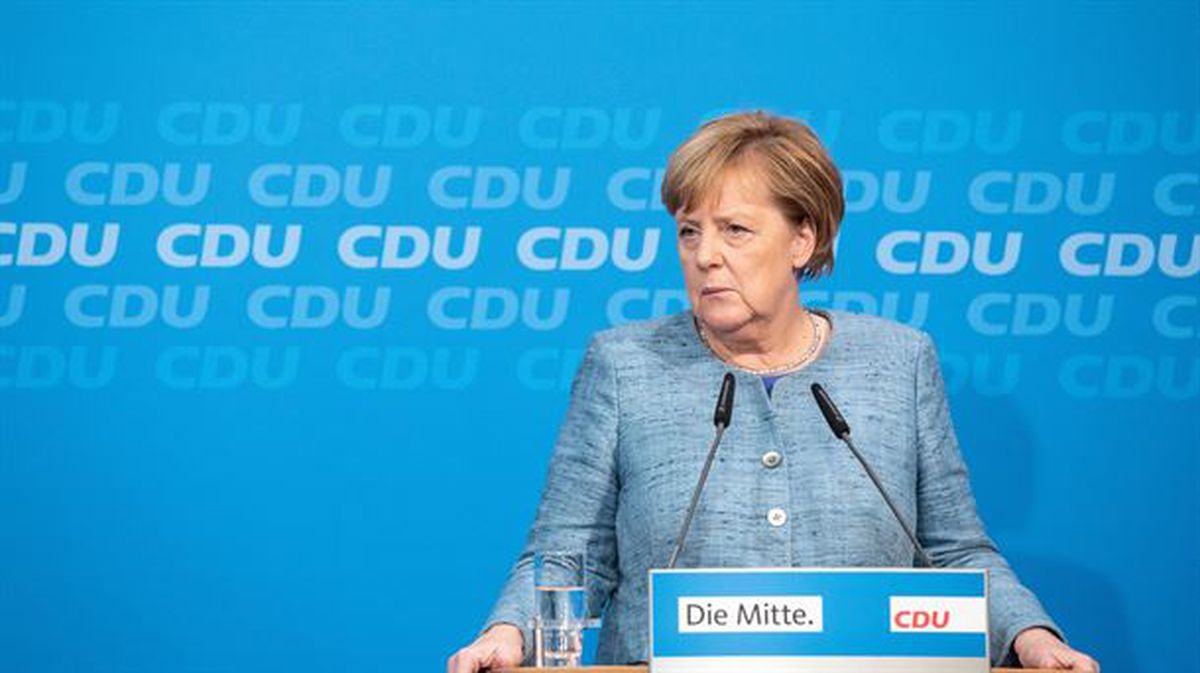 Angela Merkel, tras la reunión de la CDU / EFE.