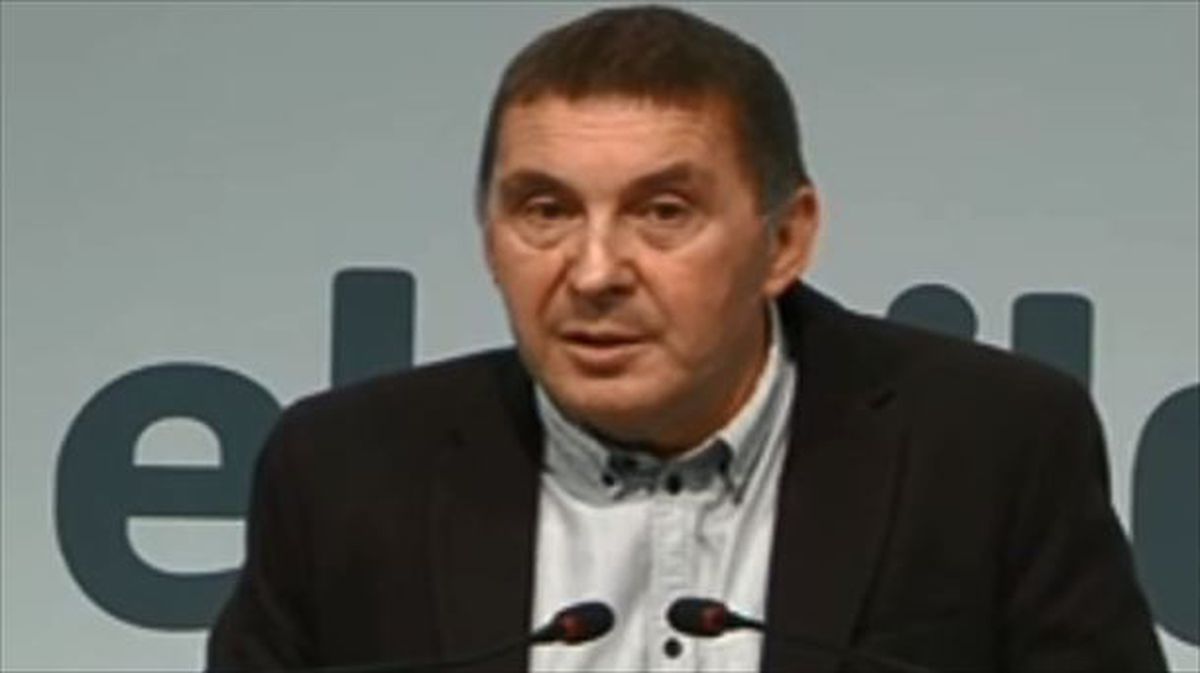 Arnaldo Otegi. Imagen sacada de un video de ETB