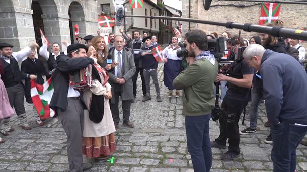 Rodaje en Artziniega de "La pequeña Suiza" de Kepa Sojo.