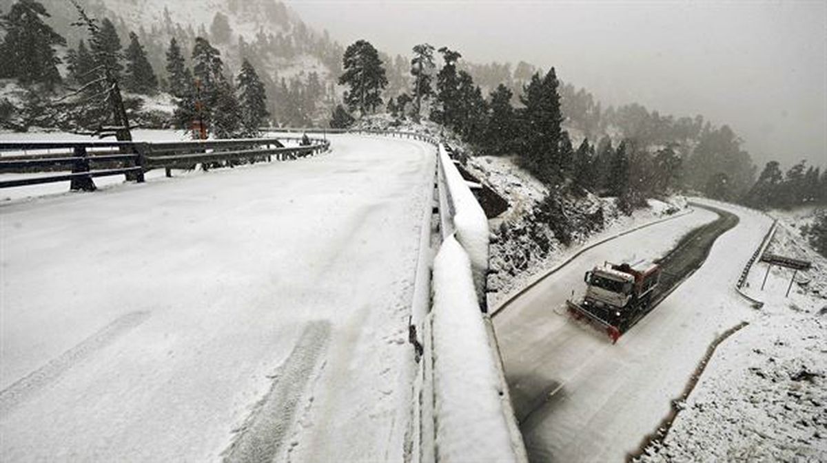 Nieve en Belagua, el sábado por la mañana / EFE.