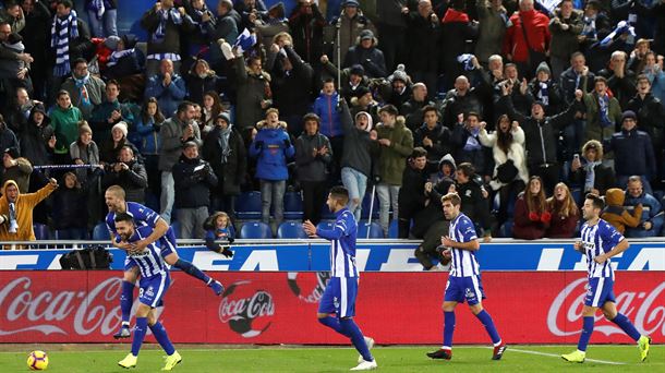 Gol de Borja Bastón frente al Villarreal. Foto: EFE