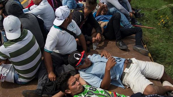 Caravana Migrantes de Guatemala en México. Foto: EFE