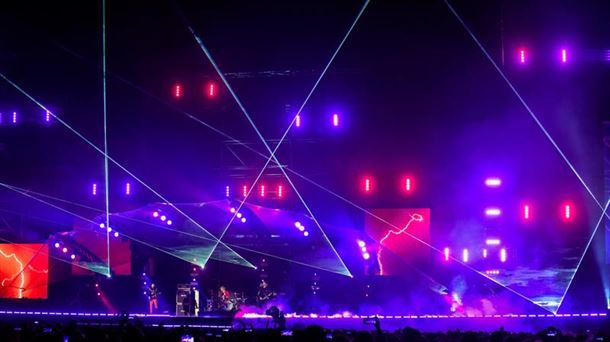 Actuación de Muse de este sábado, dentro de la MTV Music Week Bizkaia. Foto: EFE
