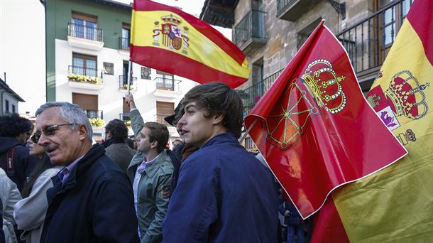 Ortega Lara, de Vox, participa en el acto de 'España Ciudadana' en Alsasua / EFE.