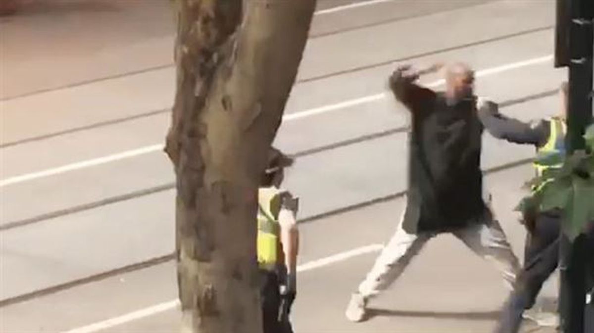 Imagen del atacante, en Melbourne / Imagen: Vídeo de agencias.