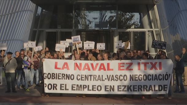 Protesta de trabajadores de La Naval