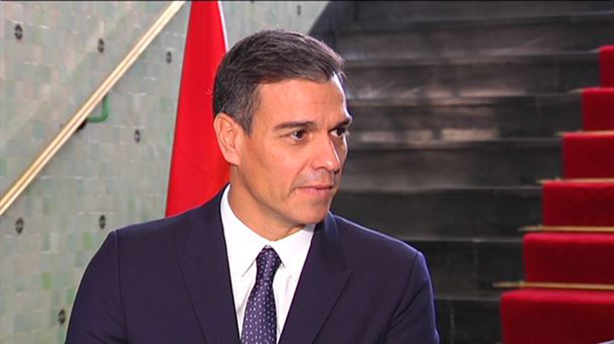 Pedro Sánchez, el presidente del Gobierno español. Captura de un vídeo emitido en ETB.