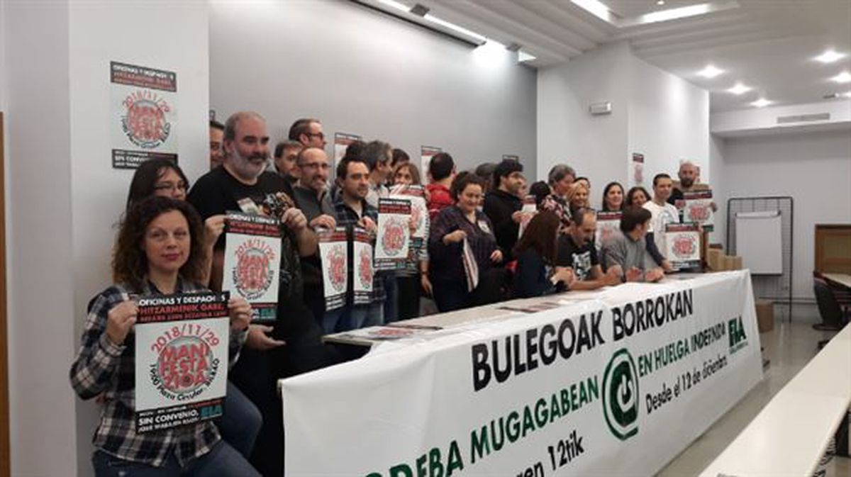 ELA convoca huelga a partir del 12 de diciembre en Oficinas y Despachos de Bizkaia. Foto: ELA