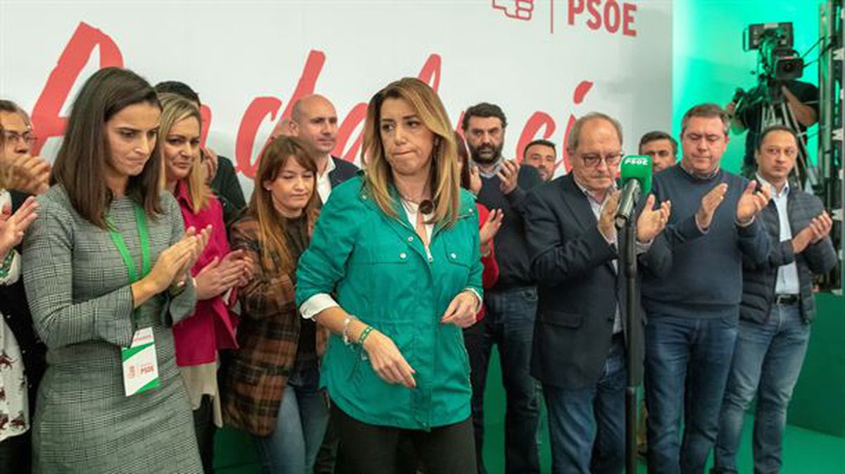 Susana Díaz, tras las elecciones al Parlamento de Andalucía.
