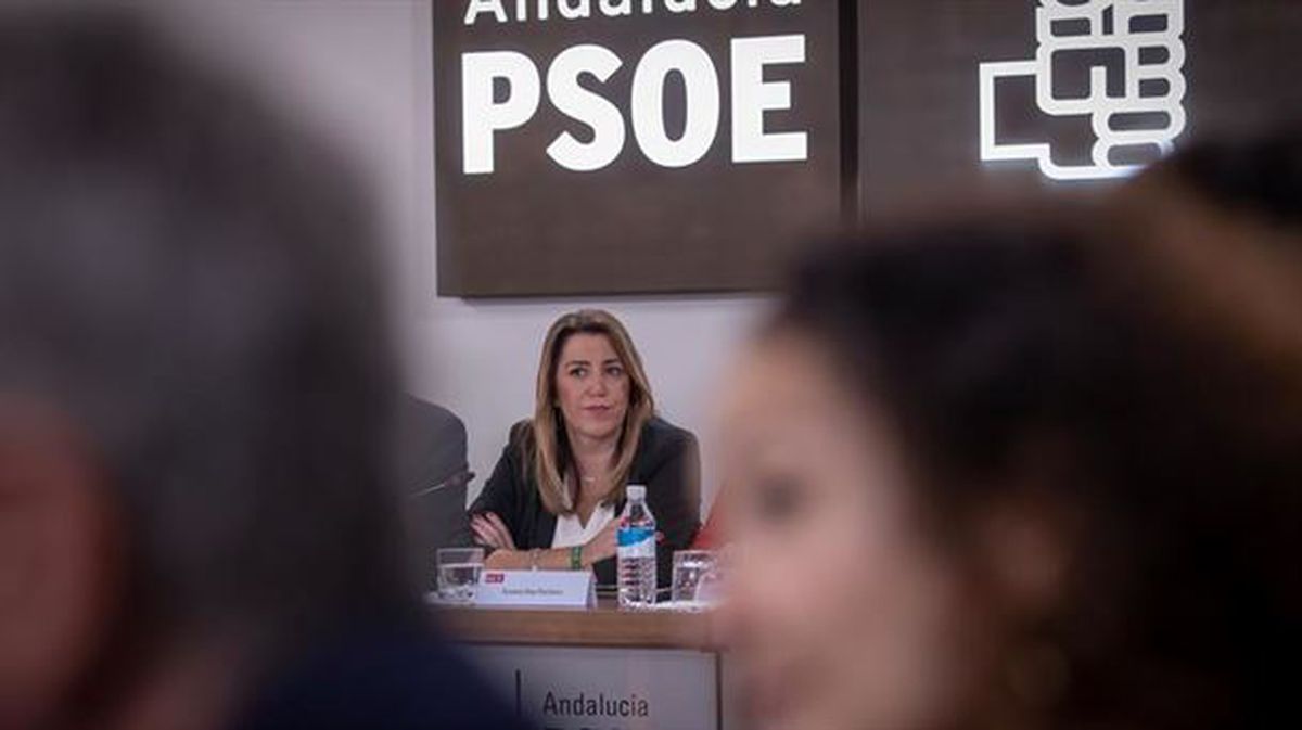 Susana Díaz el día después de las elecciones andaluzas. 