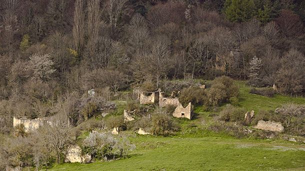 Ruinas del pueblo de Villamardones en la actualidad