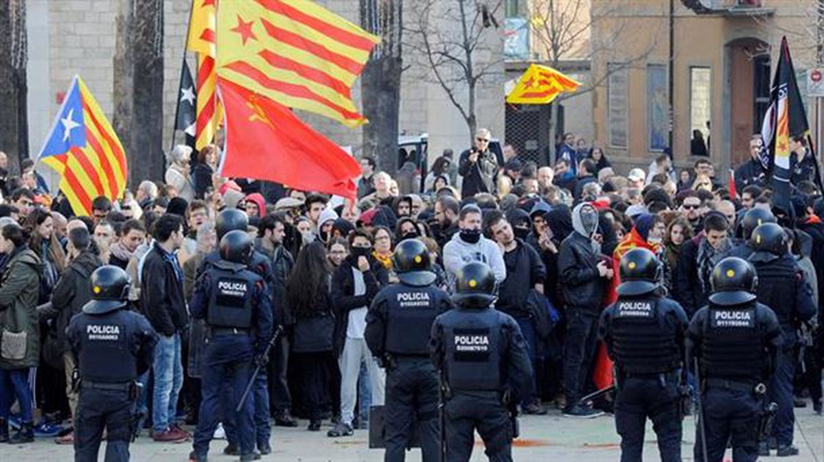 Mossos d'Esquadra, el 6 de diciembre de 2018 en Girona. 