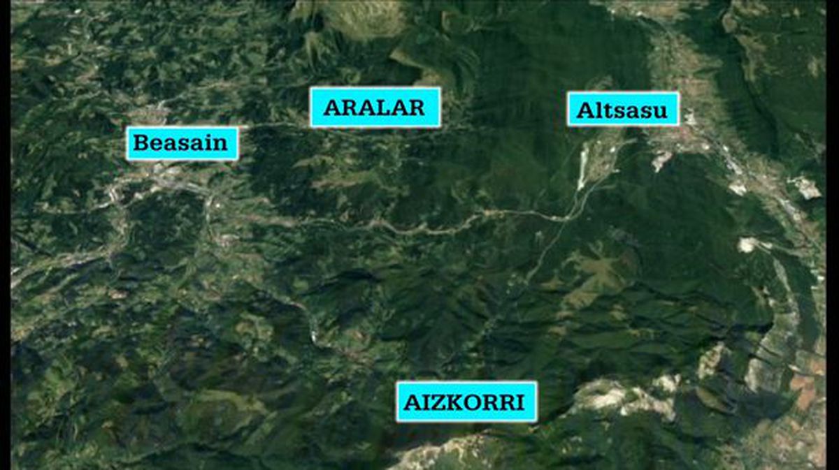 Aralarreko satelite argazkiak