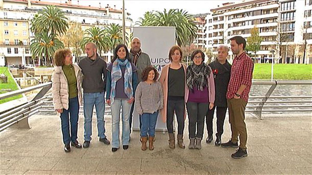 La lista de Equipo Euskadi, en Donostia. Foto: EiTB