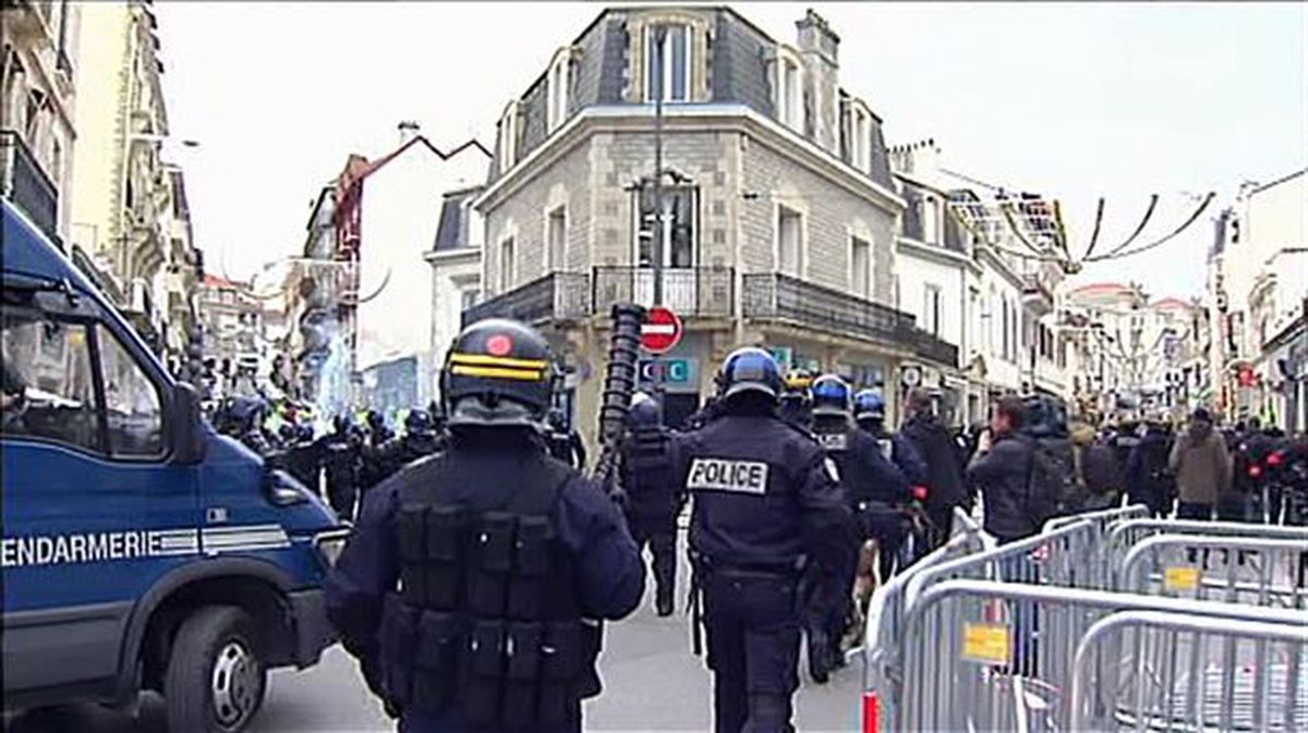 Presencia policial en Biarritz