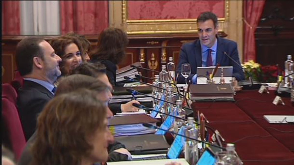 Los ministros del Gobierno español en Barcelona.