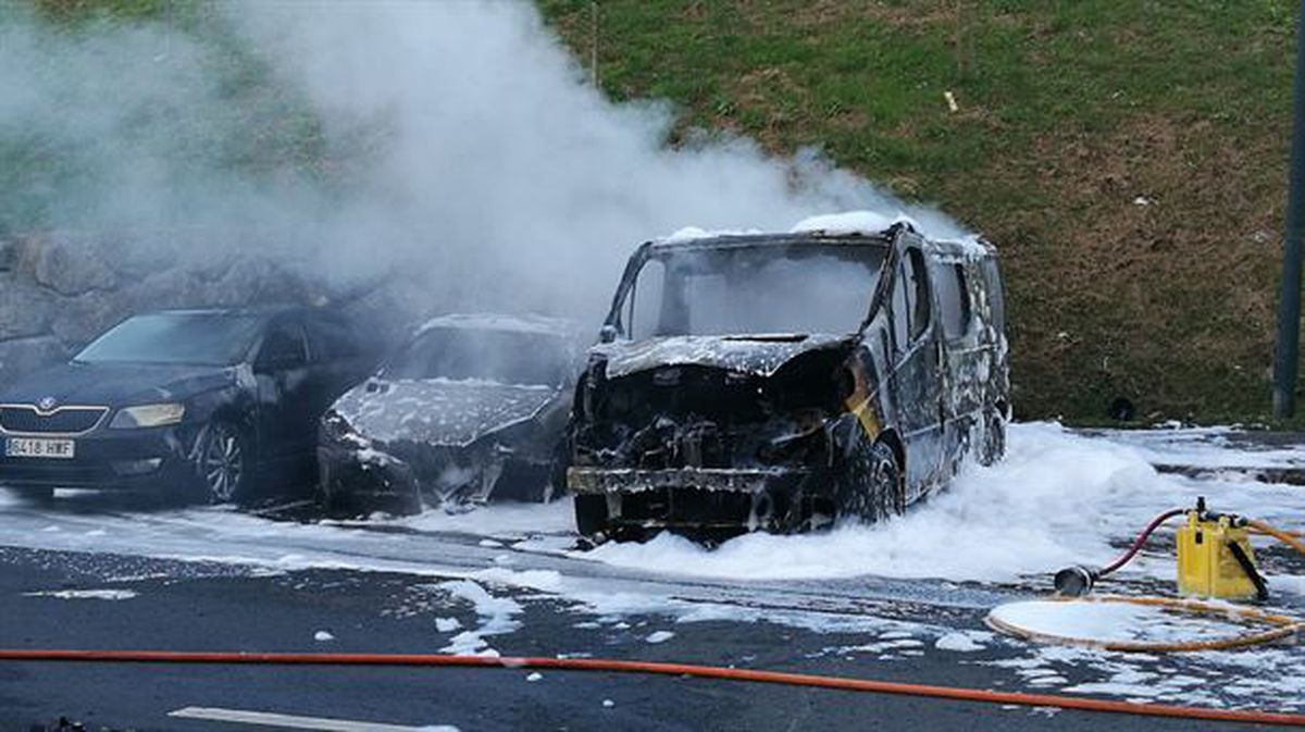 Incendio en un parking de Bilbao