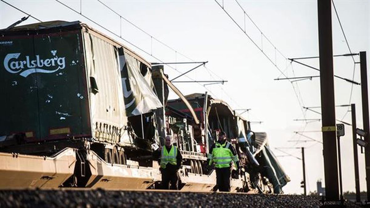 Accidente de tren en Dinamarca.