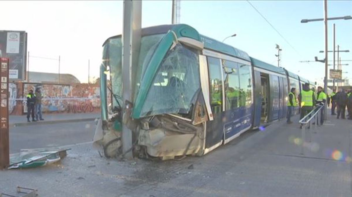 Accidente de tranvia en Barcelona