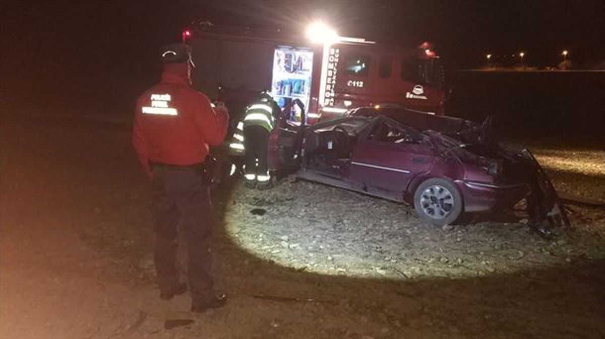 Legaria, esta madrugada. Foto: Policía Foral. 