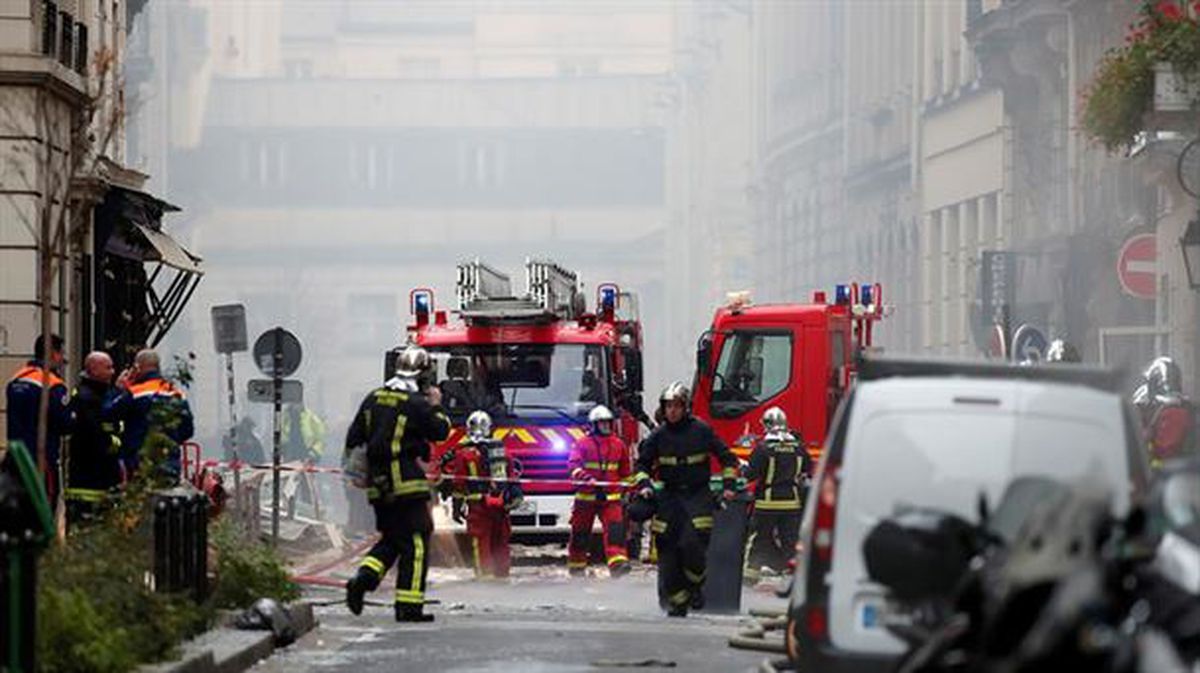 Imagen del edificio afectado en la explosión de gas de París.