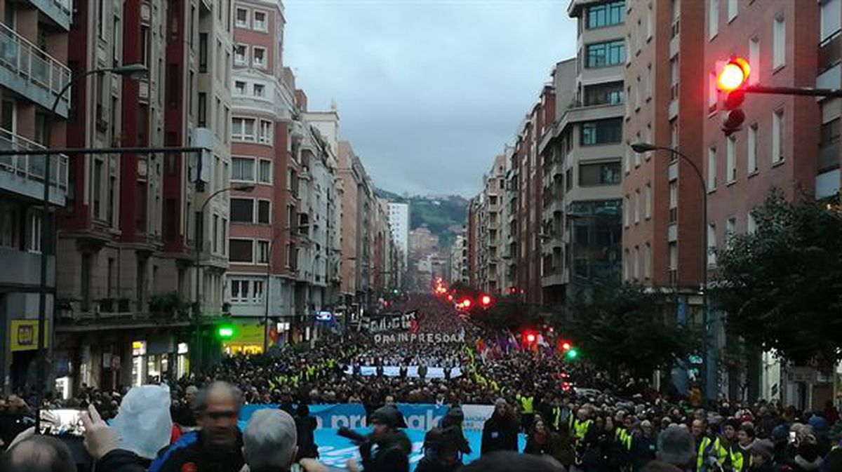Imagen de la marcha en Bilbao.