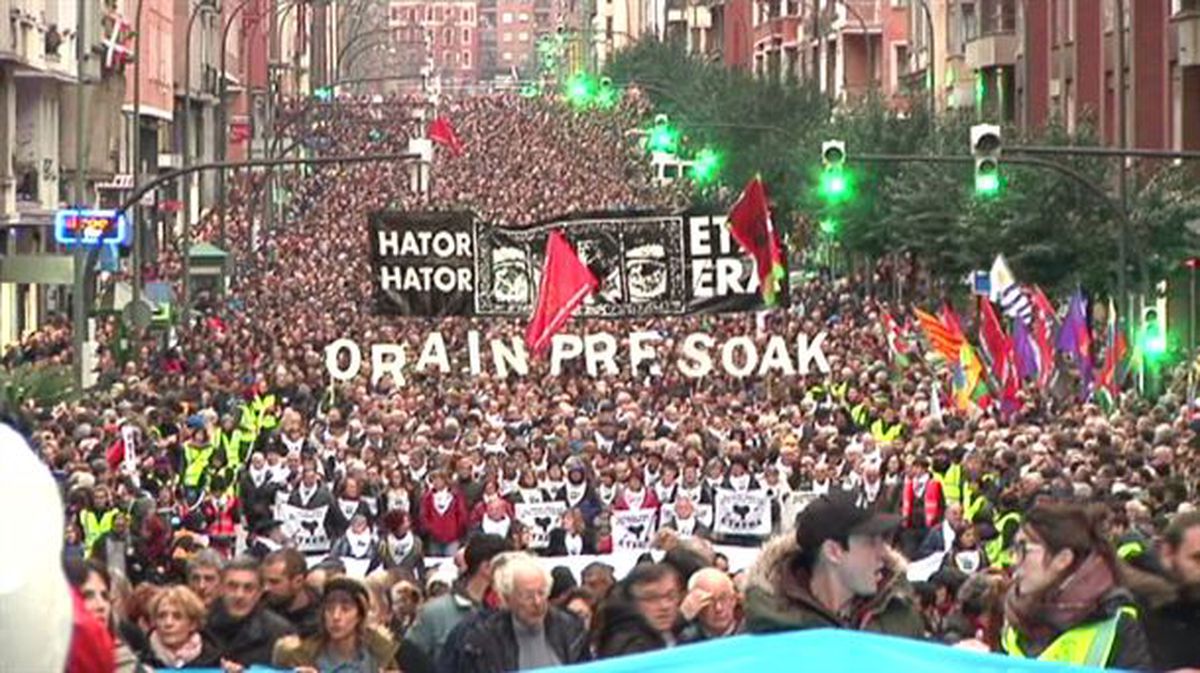 Imagen de la marcha en Bilbao.