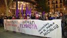 El movimiento feminista de San Sebastián se concentra contra las políticas de Vox