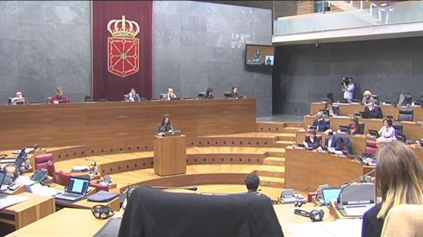 Artxiboko irudian, Nafarroako Parlamentuaren ikuspegi bat. EiTBren bideo batetik hartutako argazkia.