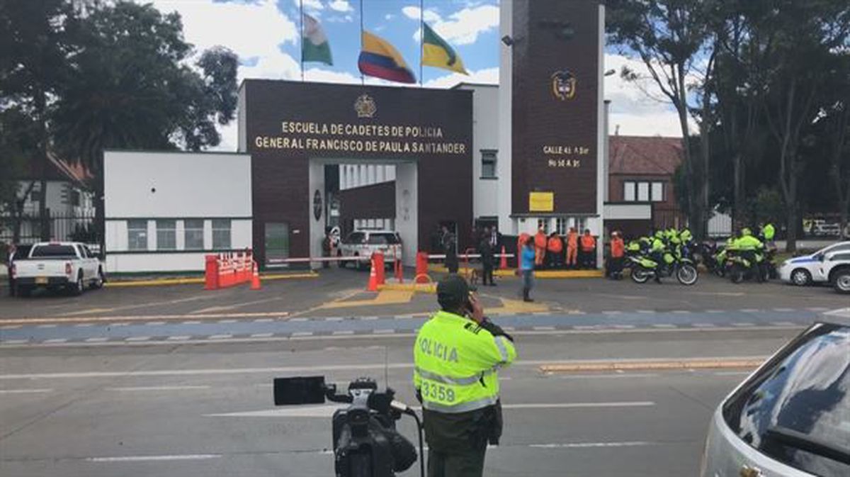 Lugar donde fue cometido el atentado de Bogotá. Foto: EFE