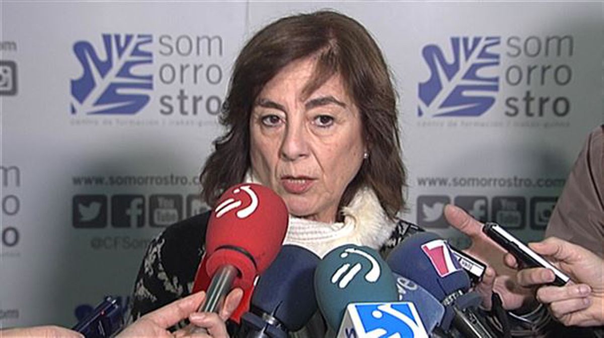 Cristina Uriarte. Imagen obtenida de un vídeo de ETB