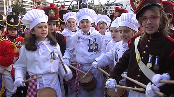 Aurtengo haur danborrada, Donostian. Argazkia: EITB