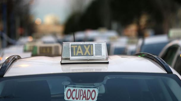 Huelga de taxistas en Madrid. EFE.