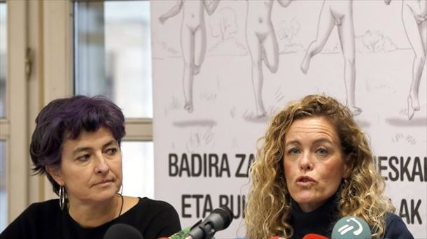 Edurne Koch y Bea Sever (Chrysallis EH), durante la rueda de prensa.