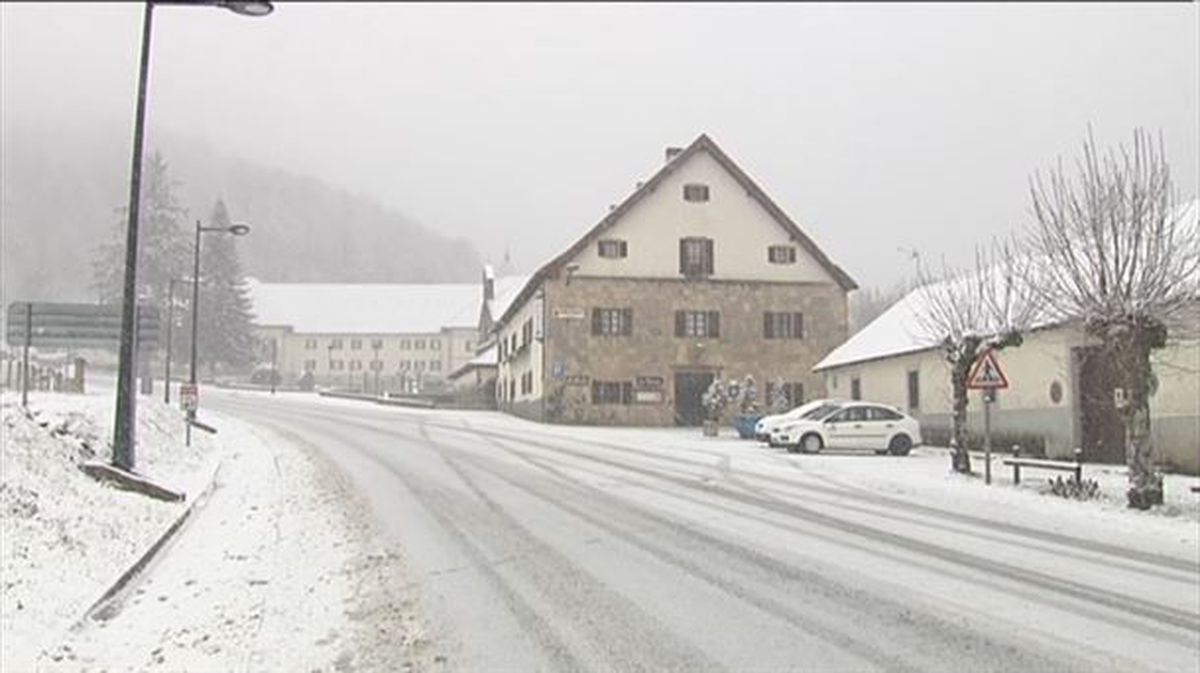 Nieve en el Pirineo navarro