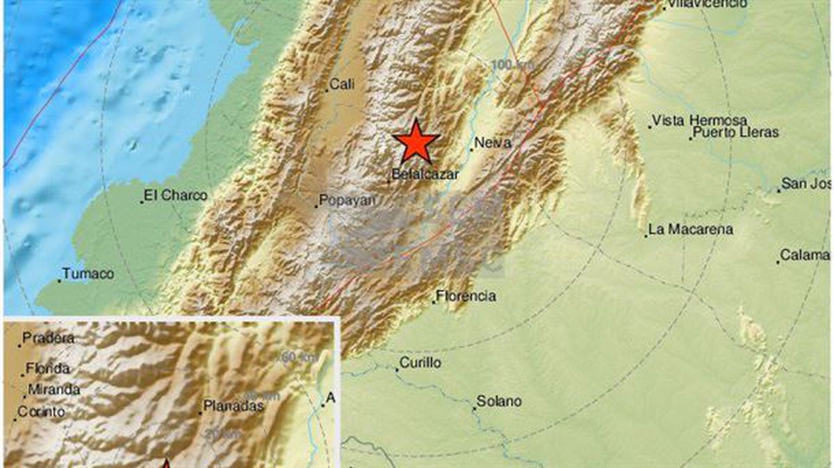 Mapa de localización del terremoto. Fuente: @LastQuake