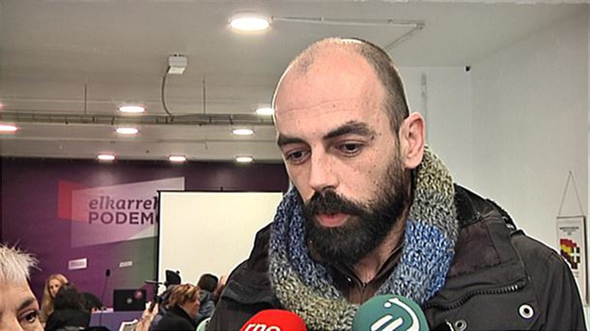 El secretario de Organización de Podemos Euskadi, Yahcov Ruiz