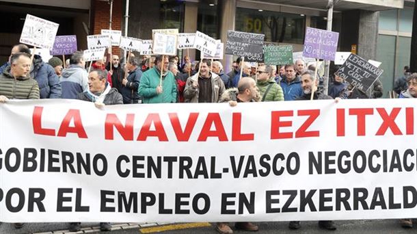 La Navaleko langileen manifestazioa Bilbon