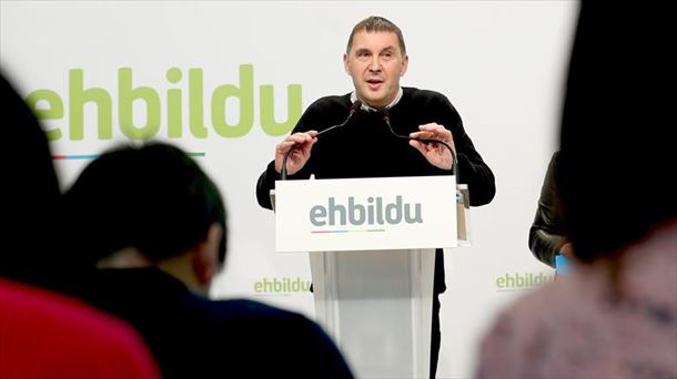 Arnaldo Otegi EH Bilduren koordinatzaile nagusia. Argazkia: Efe