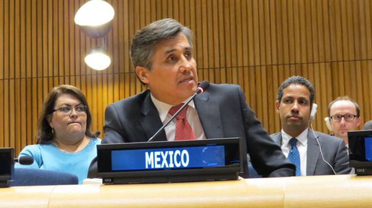 El embajador de México en la ONU, Juan José Gómez Camacho. Foto: Twitter (@JJGomezCamacho)