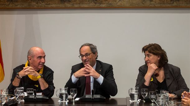 Reunión en el Palau de la Generalitat.