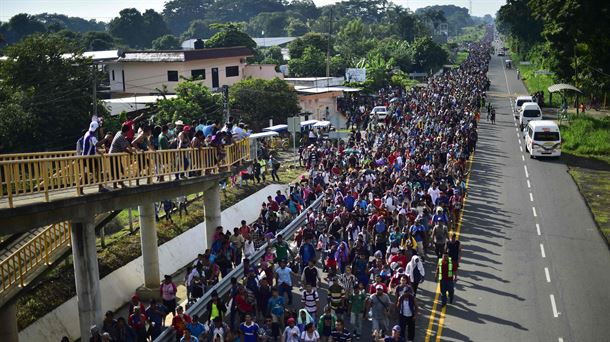 Hondurastik abiatu zen migratzaile martxa.