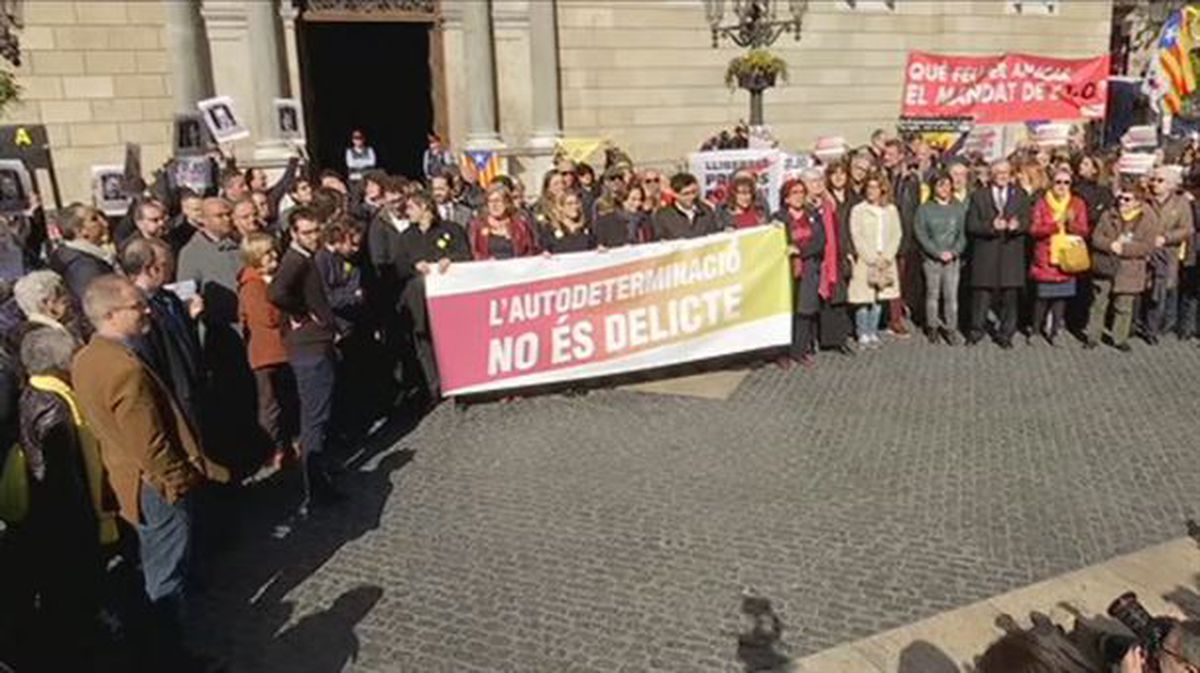 Concentración contra el juicio del 'procés' en Barcelona