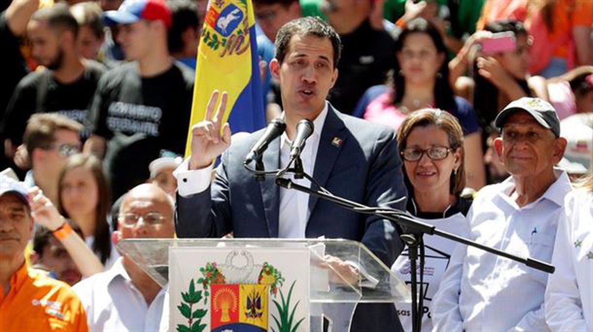 El autoproclamado presidente de Venezuela, Juan Guaidó
 