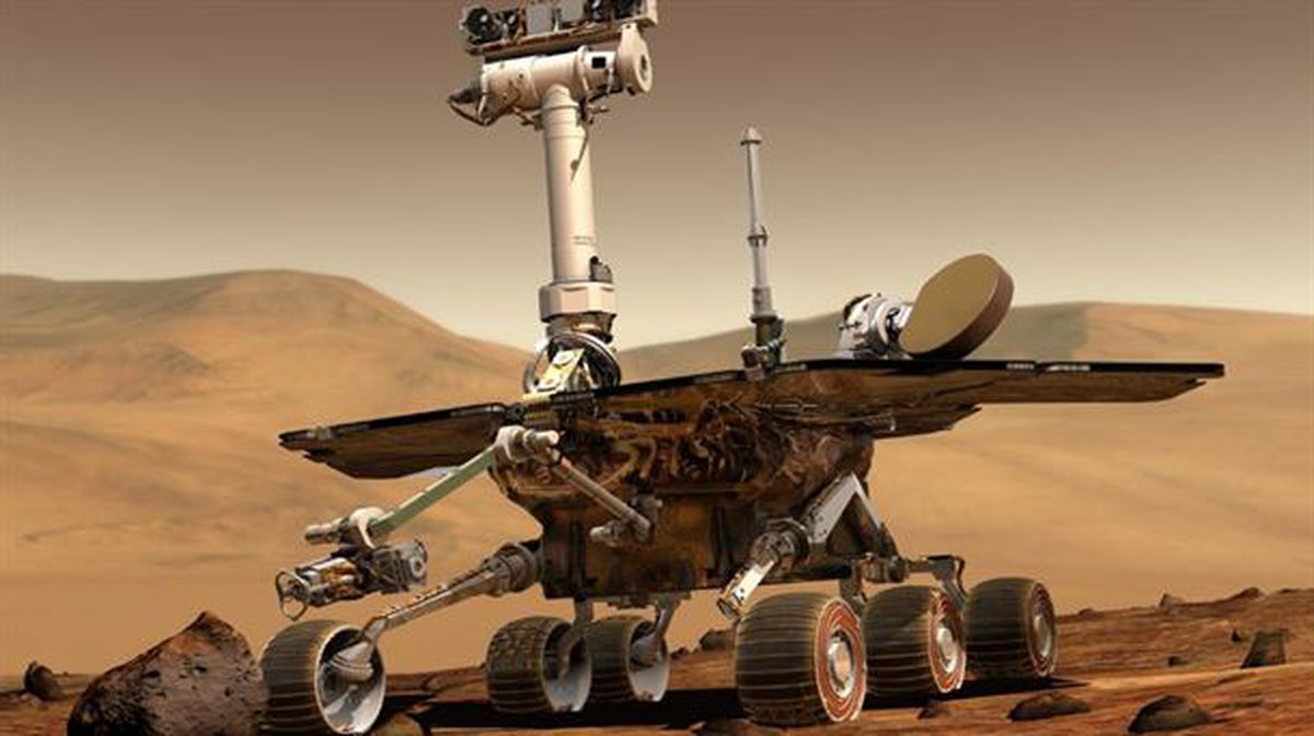 El robot Opportunity en Marte.